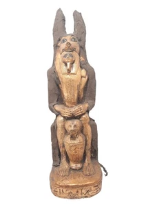 UNIQUE ANCIENT EGYPTIAN STATUE pharaonic stone sculpture Anubis , canopic jar - Picture 1 of 4