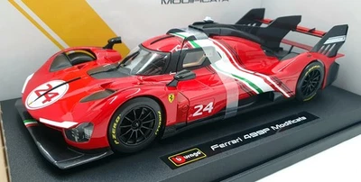 Burago 1/18 Scale 18-16302 - Ferrari 499P #24 Modificata - Red/White - Image 1 of 4