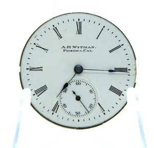 VINTAGE ELGIN 0S Grade 269 A.H. Witman Dial POCKET WATCH MOVEMENT SN 10419828 - Bild 1 von 3