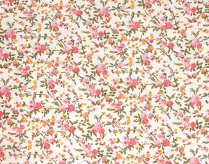 VINTAGE DAINTY TINY FLOWERS APPAREL FABRIC PIECES 2.15m x 0.90m and 1.53m x 0.90 - Foto 1 di 6