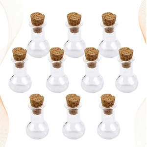 Juego de 20 botellas de vidrio decorativas frascos pequeños con tapas de corcho - Imagen 1 de 11