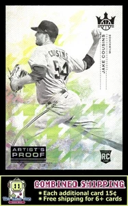 2022 Panini Diamond Kings Artist's Proof Blue #180 Jake Cousins Brewers RC - Picture 1 of 2