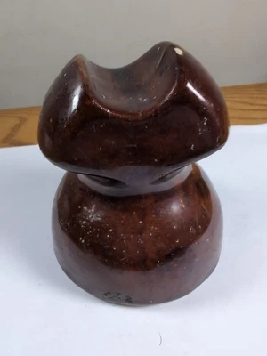 Aislador trasero de sillín de cerámica marrón de aproximadamente 4,5" de alto Foto 1 de 4