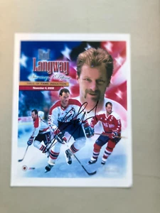 Rod Langway Autographed Hall of Fame Induction Photo 371/1005 W. Capitals - Picture 1 of 1