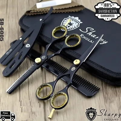14cm Professionnel Coupe Cheveux & Amincissement Ciseaux Cisailles Coiffure Kit • 40.13€