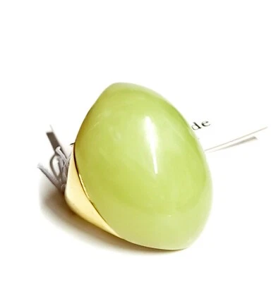 Anillo cúpula de resina Kate Spade Mood talla 6 latón chapado en tono dorado como nuevo or000135 nuevo con etiquetas Foto 1 de 4