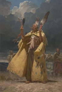 Z. S. Liang THE WEATHER MAKER, Indianer, Blackfoot, Giclée Canvas #1/25 - Bild 1 von 1