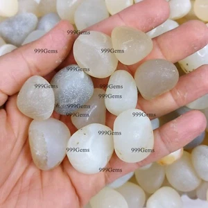 Lote de 20 piedras preciosas de selección aleatoria de ónix gris blanco natural 10-20 mm - Imagen 1 de 8