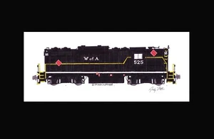 Western Railway of Alabama GP7 #525 11"x17" impresión mate firmada por Andy Fletcher - Imagen 1 de 1