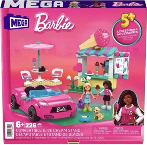 Mega Barbie Convertible & Ice Cream Stand Construction Set - Picture 1 of 6