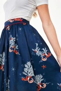 MODCLOTH Voodoo Vixen Colbie Dancing Beneath the Waves Skirt XXL 14 - Picture 1 of 2