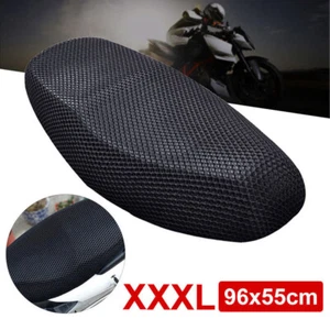 XXXL Motorbike Moped Seat Cushion 3D Breathable Motor Mesh Net Scooter Cover Mat - Picture 1 of 12