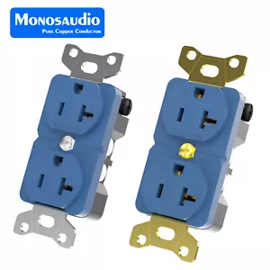 OFC Pure Copper US AC Receptacles Wall Duplex Power Distributor Outlet Socket - Picture 1 of 18