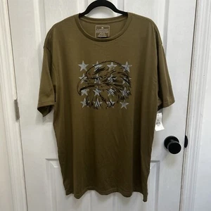 NWT Men’s Americana Graphic Tee, Military Olive Green, Size XL - Picture 1 of 17