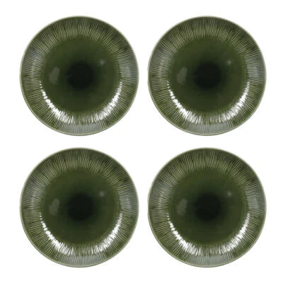 Mikasa Jardin Stoneware Dinner Plates Set Of 4 27cm Green - Image 1 of 4