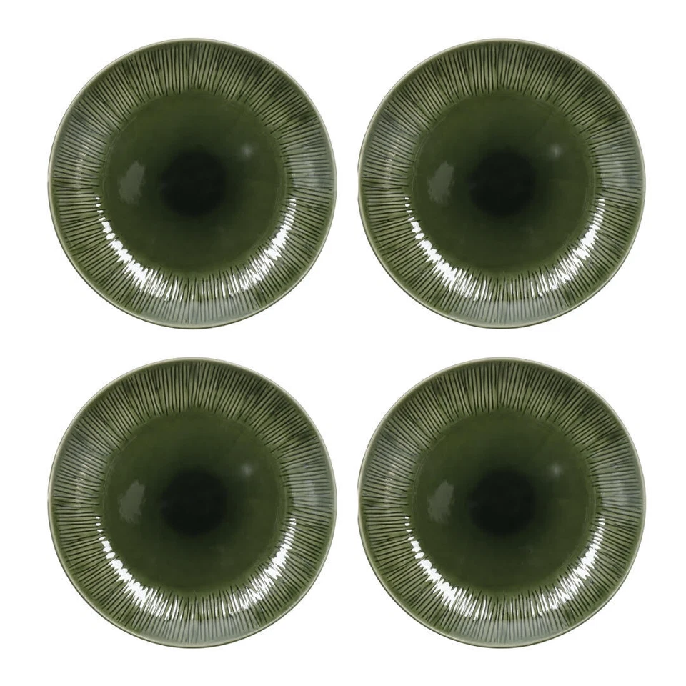 Mikasa Jardin Stoneware Dinner Plates Set Of 4 27cm Green - Image 1 of 4