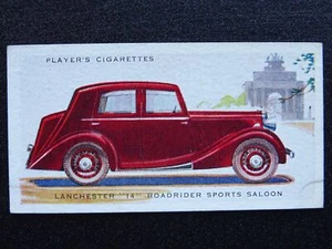 LANCHESTER 14 ROADRIDER SPORTS SALOON Motor Cars 2nd Series by John Player 1937 - Picture 1 of 1