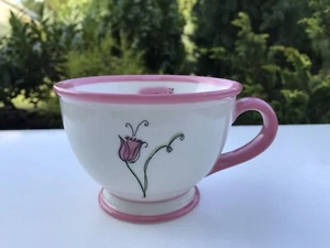 New STARBUCKS COFFEE FLORAL INSPIRING 10 oz TEA/CUP COFFEE MUG 2006 ROSE PINK - Picture 1 of 8