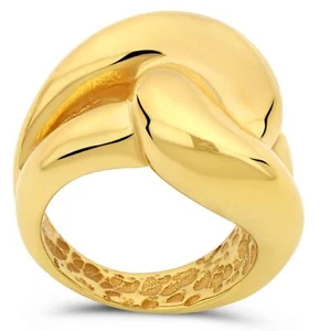 Tony Fein Goldring 585er Gold 14 Karat Damen Hochglanzpoliert Bandring - Bild 1 von 18