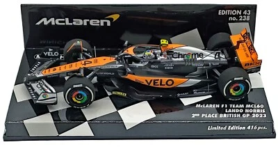 Minichamps McLaren MCL60 2nd British GP 2023 - Lando Norris 1/43 Scale - Image 1 of 4