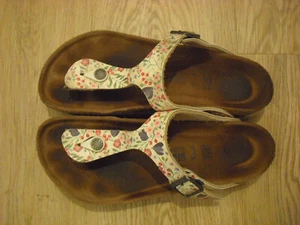 Birkenstock Gizeh 39 normal Softfootbed Meadow Flowers Beige, gerne getragen und - Bild 1 von 4