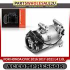 A/C Compressor w/ Clutch & Pulley for Honda Civic 2016 2017 2018 2019 2021 2.0L