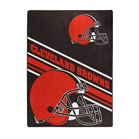 NFL Cleveland Browns Raschel Throw Blanket, 60" x 80", Slant Cover
