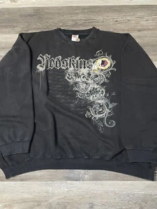 Vintage Y2k Team NFL Washington Redskins Black Sweatshirt Size 3XL - Picture 1 of 3