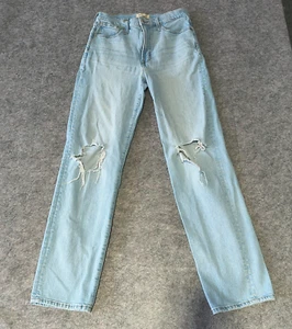 Madewell Jeans Women's Sz 28T Blue Perfect Vintage Straight Light Wash Denim USA - Picture 1 of 19