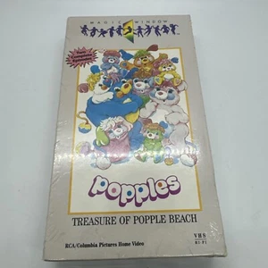 New Sealed Vintage Popples Treasure of Popple Beach VHS 1986 RCA Cartoon 80s - Picture 1 of 3