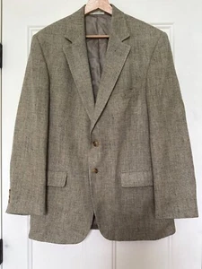 Giacca Orvis Blazer Uomo 40R Seta Tessuto 2 Bottoni Dentellato Collo Cappotto Sportivo Classico - Foto 1 di 11