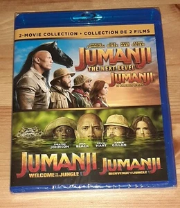 Jumanji: Welcome to the Jungle + The Next Level (Blu-ray, NEW) Dwayne Johnson - Bild 1 von 3