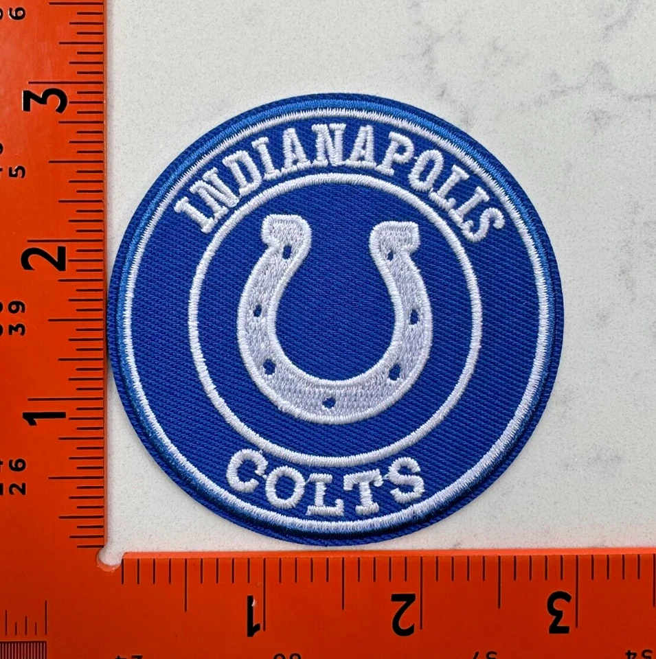 Indianapolis Colts Embroidered Iron-On Patch Football Badge Applique - Image 1 of 1