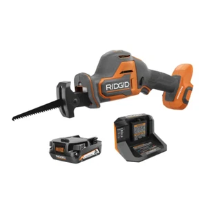 RIDGID 18V Subcompact Brushless Cordless One-Handed Reciprocating Saw Kit with 2 - Picture 1 of 12