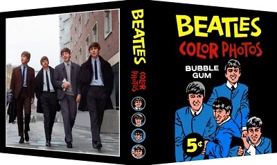 BEATLES V4 Custom 3-Ring Binder Photo Trading Card Album LENNON/McCARTNEY/GEORGE