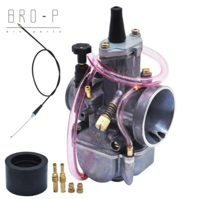 New Carburetor & Throttle Cable Fit PWK32 MM Kawasaki KX125 KX250 KX500 - Image 1 of 4