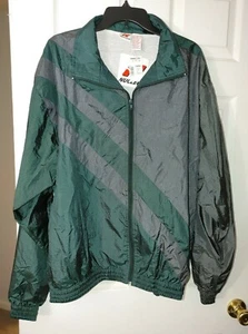 Vintage Mn's Nucleus Windbreaker -Size XL-Green w/Grey Striped- New With TAGS - Picture 1 of 4