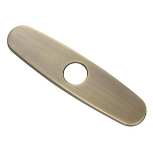 Antique Brass Deck Mounted Basin Sink Faucet Fixing Stainless Steel Cover Plate - Picture 1 of 6