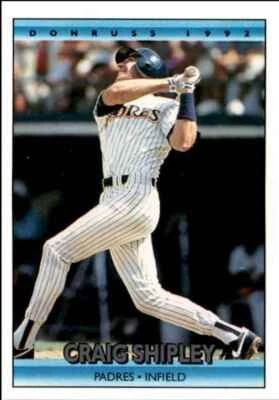 1992 Donruss Craig Shipley Rookie San Diego Padres #667 - Image 1 of 2