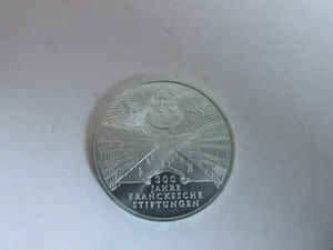 10 DM Frankesche Stiftung, 1998 , Silber, Stempelglanz, "A" !!! - Picture 1 of 2
