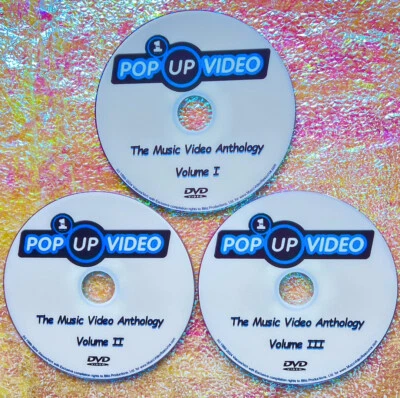 POP UP VIDEO 3 DVD Set Music Video Anthology 6 Hrs 70s 80s 90s Duran PRINCE U2 - Image 1 of 4