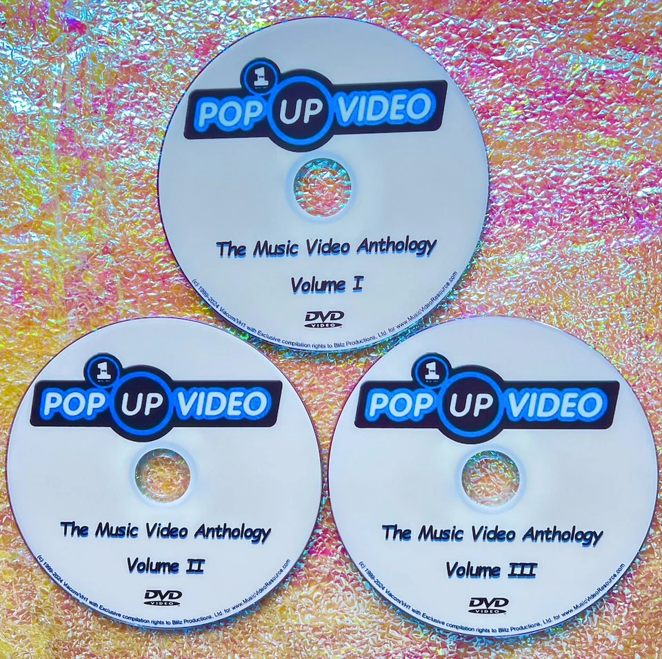 POP UP VIDEO 3 DVD Set Music Video Anthology 6 Hrs 70s 80s 90s Duran PRINCE U2 Foto 1 de 4