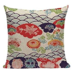 Japanese Pattern JP20 Cushion Pillow Cover Vintage Traditional Scenic Classic - Picture 1 of 5