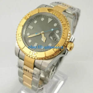 40mm sterile gray dial gold jubilee steel Bezel Sapphire Automatic Mens Watch - Picture 1 of 6