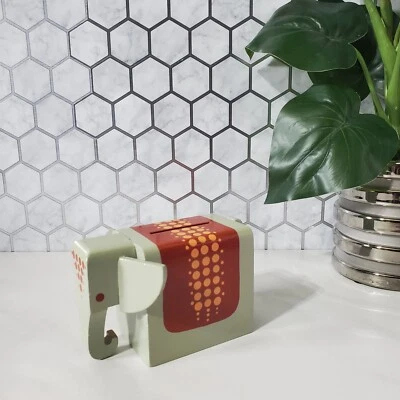 Banco de elefantes de madera vintage experto alemán Veb Holzwaren Gahlenz llave faltante Foto 1 de 4