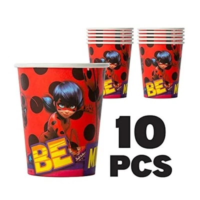 Miraculous Ladybug 9oz Paper Cups 10ct Cat Nior Kids Party Supplies Mighty Mojo - Image 1 of 4