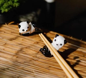 Panda Chopstick Rest Set of 2 | Eco Friendly - Picture 1 of 4