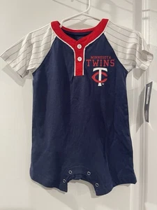 NWT Minnesota Twins Genuine MLB Merch Baby Romper One Piece Size 6/9M - Picture 1 of 6