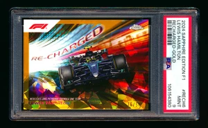 2024 Topps Chrome Sapphire F1 Recharged Lewis Hamilton Gold Refractor #/50 PSA 9 - Bild 1 von 2