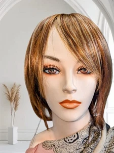 Quality Light Wig Pro PM Gabrielle Reddish Blonde Flame Synthetic Short Bob Wig - Picture 1 of 10